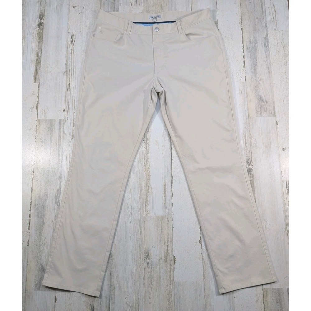 Peter Millar Mens EB66 Five Pocket Chino Pants Beige Stone 38x32 ME0EB66FB